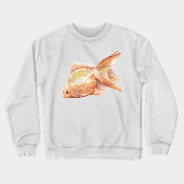 Watercolor Goldfish Crewneck Sweatshirt by wanderinglaur